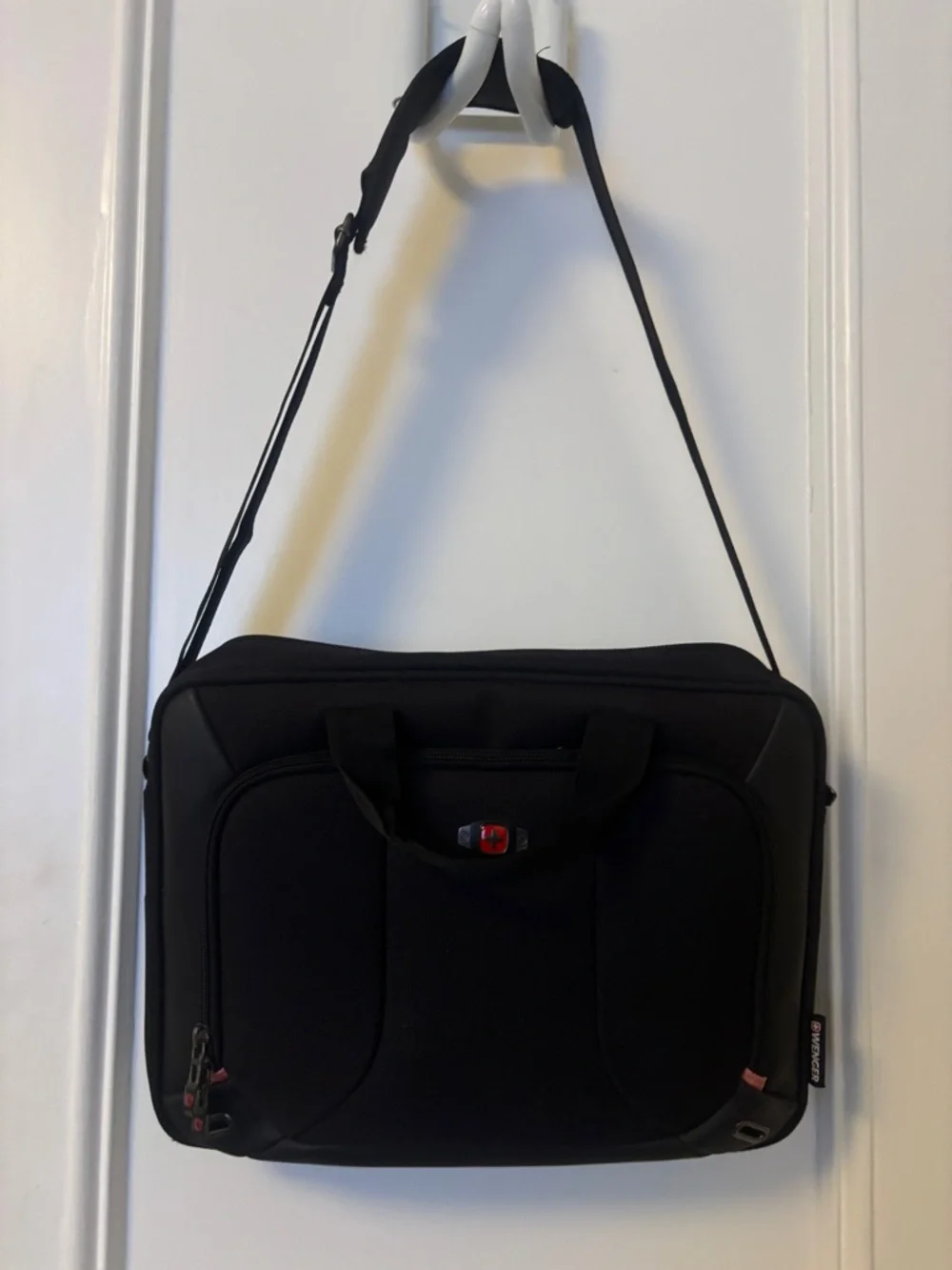 Wenger Black Laptop Shoulder Bag with Top Handles